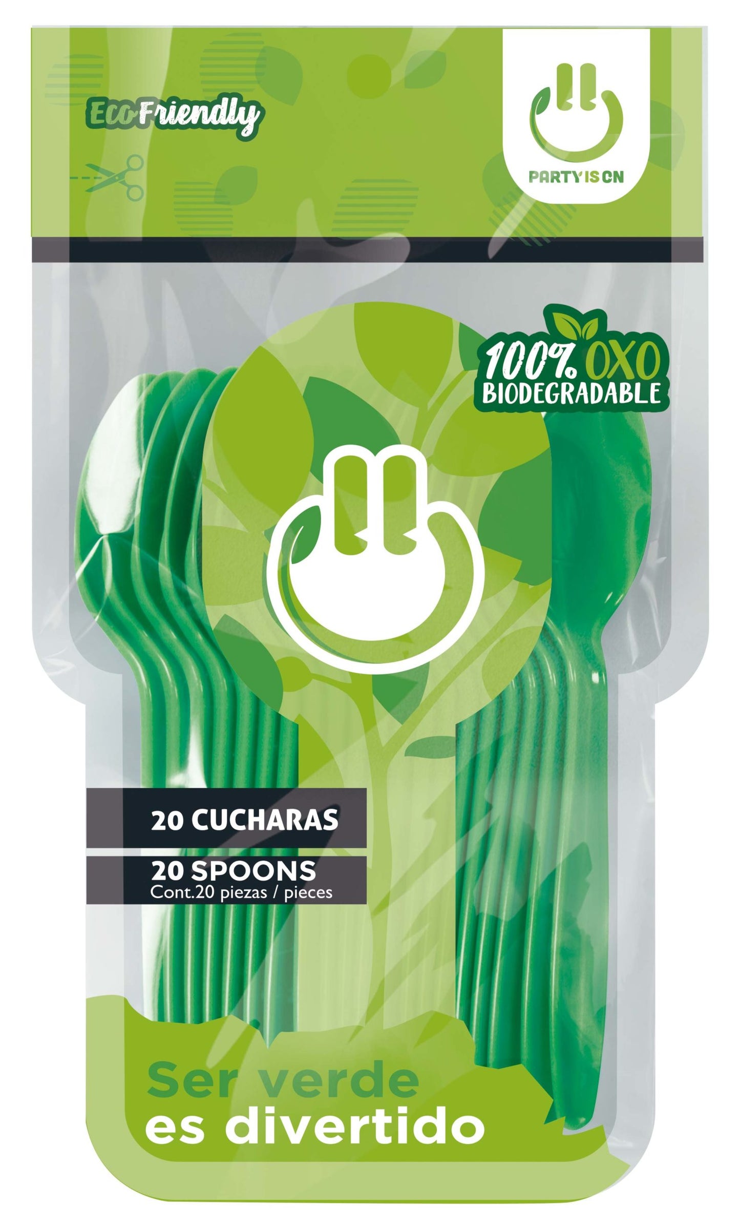 Cuchara Verde 20 Piezas Party Is On