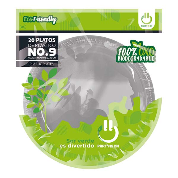 Plato 9' Plata 20 Piezas Party Is On