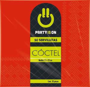 Servilletas Coctel Rojo 50 Piezas Party Is On