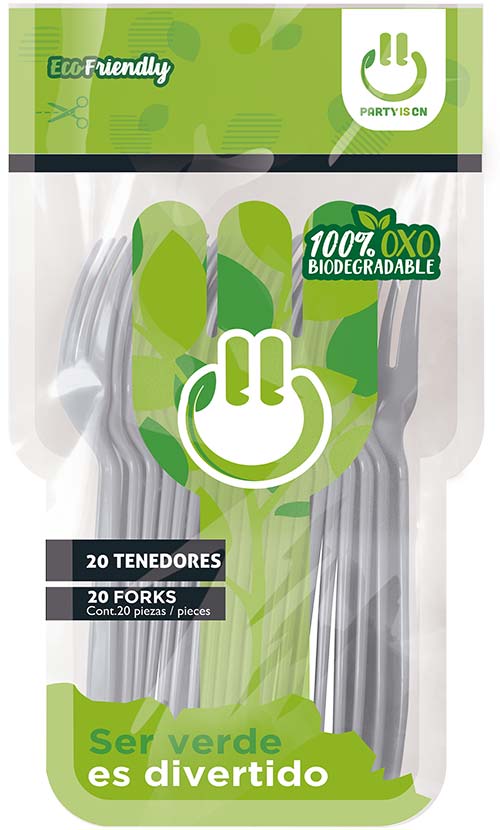 Tenedor Plata 20 Piezas Party Is On