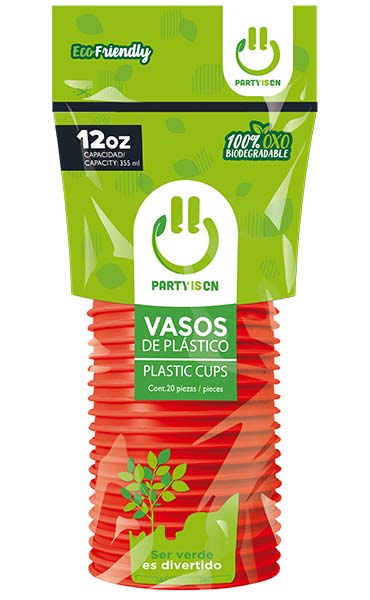 Vaso 12 oz. 20 Piezas Party Is On