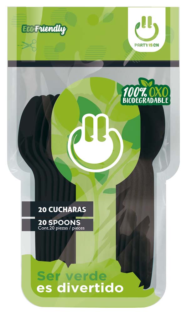 Cuchara Negro 20 Piezas Party Is On