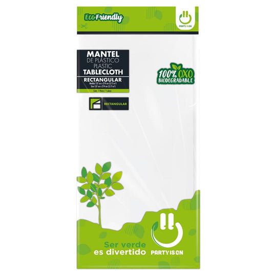 Mantel Retangular Blanco Party Is On