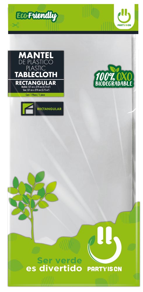 Mantel Rectangular Plata Party Is On