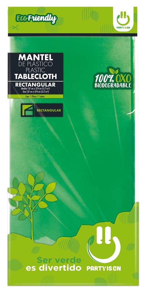 Mantel Rectangular Verde Party Is On
