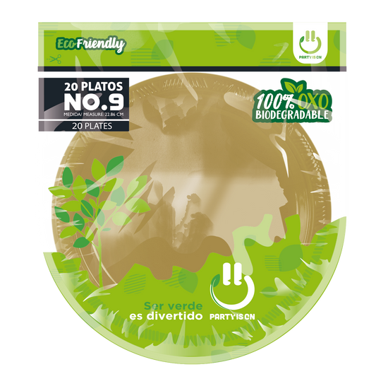 Plato 9' Dorado 20 Piezas Party is On