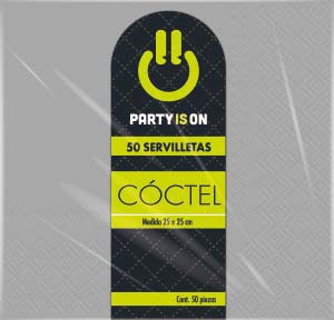 Servilleta Coctel Plata 50 Piezas Party Is On
