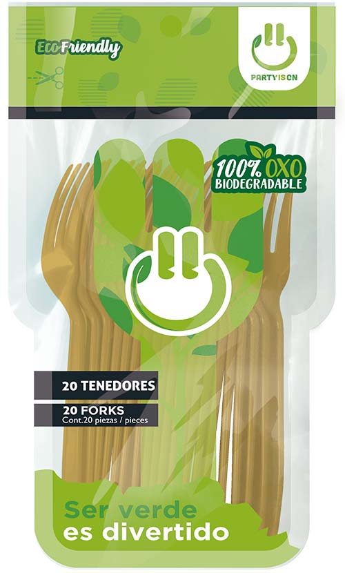 Tenedor Dorado 20 Piezas Party Is On