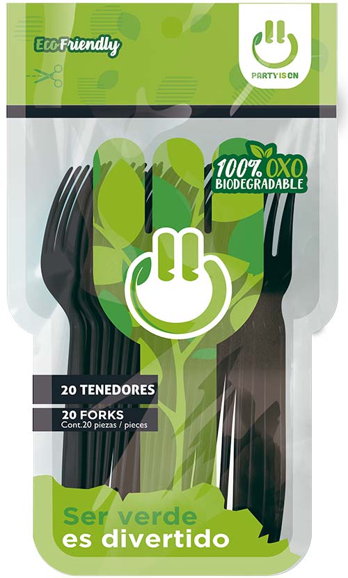 Tenedores Negro 20 Piezas Party Is On