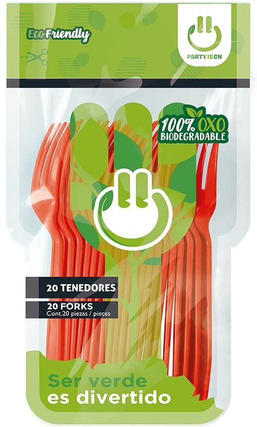 Tenedores Rojo 20 Piezas Party Is On