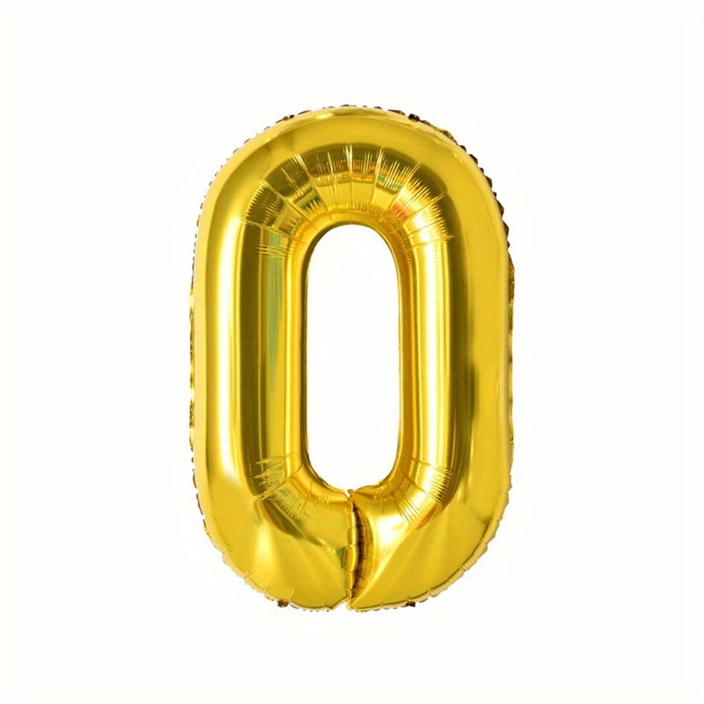 Globo Número Metalizado Dorado